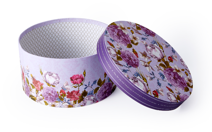Round paperboard box  flower gift box hat packaging box