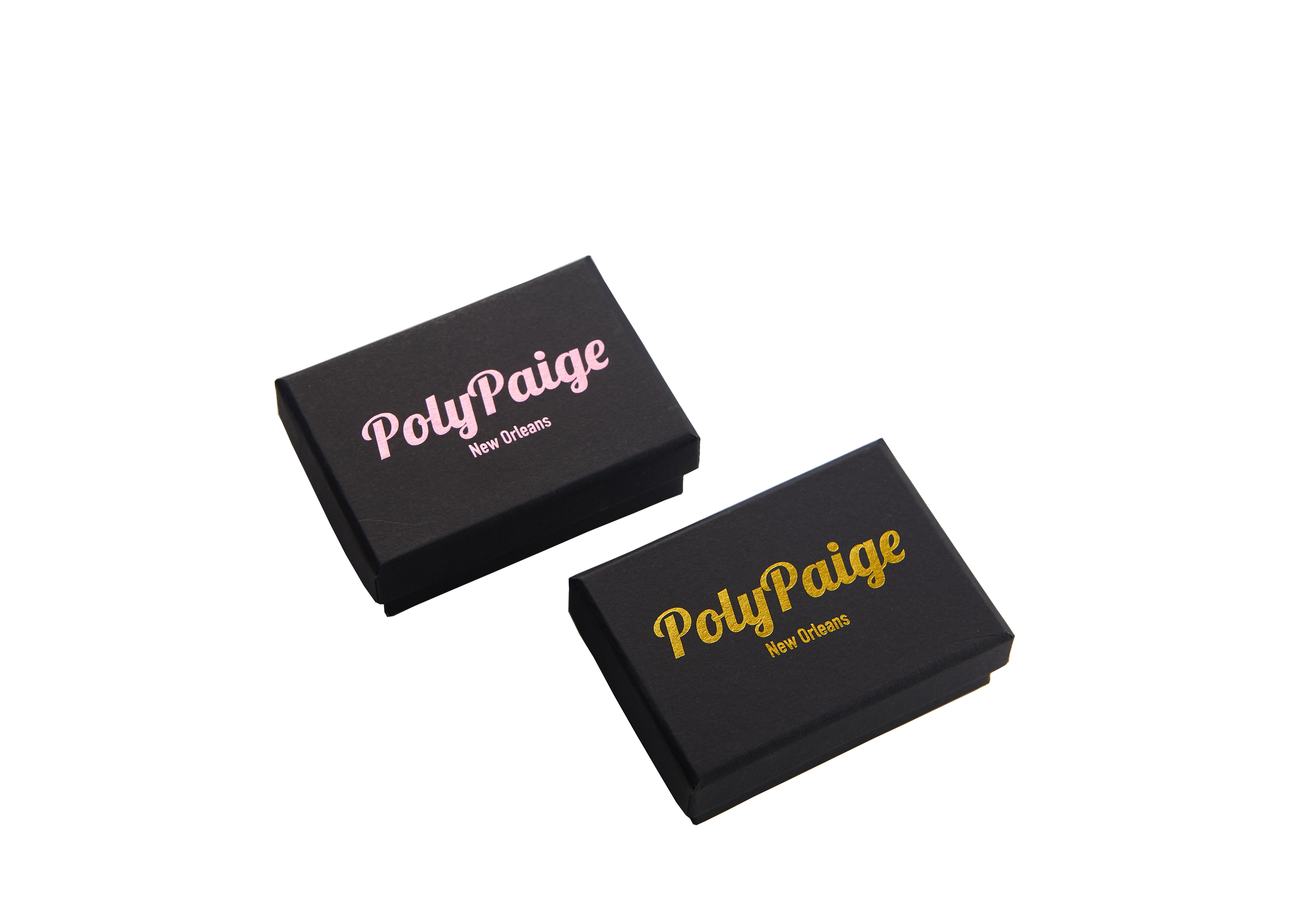 Small  gift box  lid and bottom type with logo hot stamp